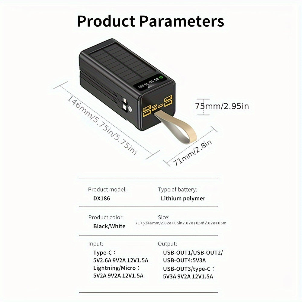 Portable Solar Fast Charging Outdoor Emergency Light.