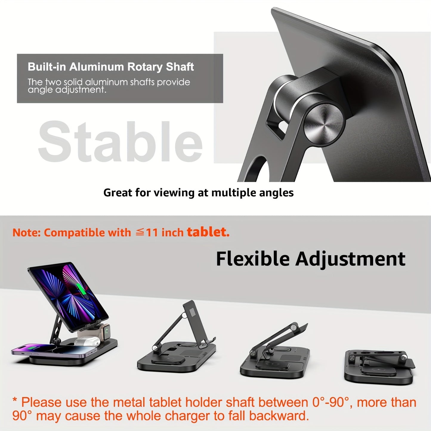 4 In 1 Wireless Charging Station for Multiple Devices.