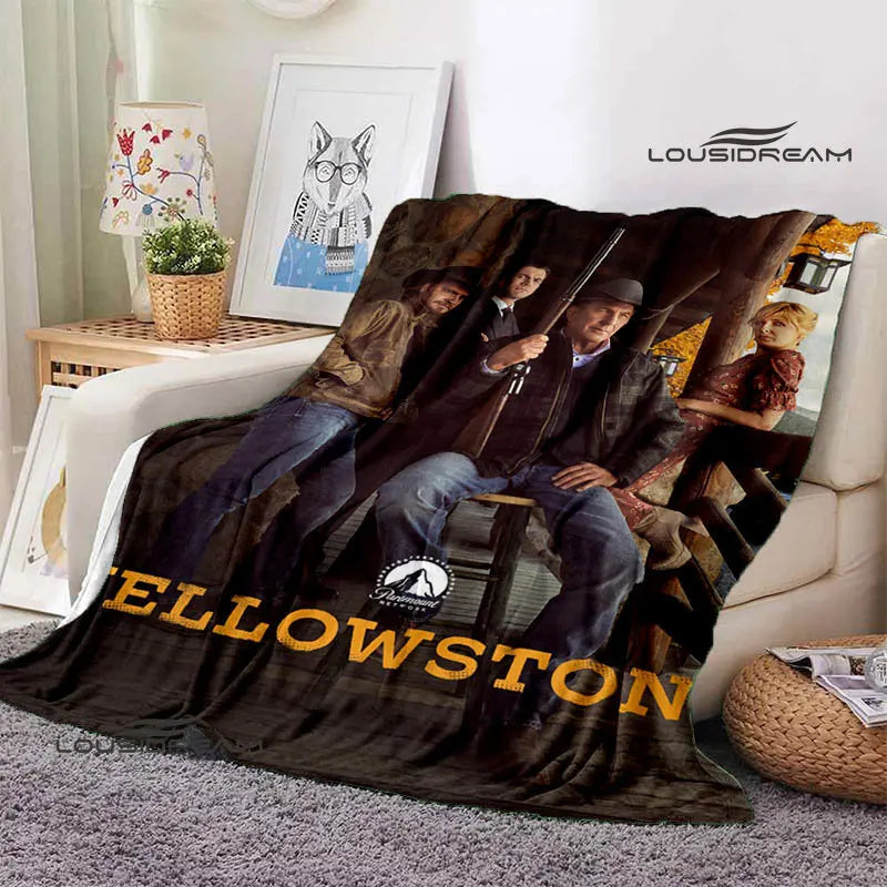 Yellowstone TV Series Logo Blanket Throw For Home, Travel, Camping, ETC.