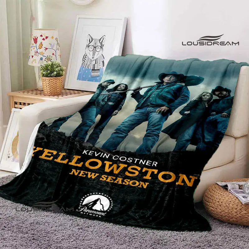 Yellowstone TV Series Logo Blanket Throw For Home, Travel, Camping, ETC.