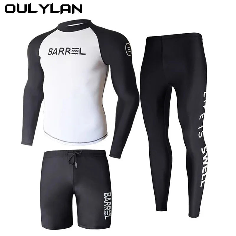 Men's Long Sleeved Quick Drying Diving Wetsuit.