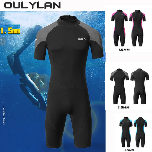 One Piece Unisex Short Sleeved Scuba Diving Wetsuit.