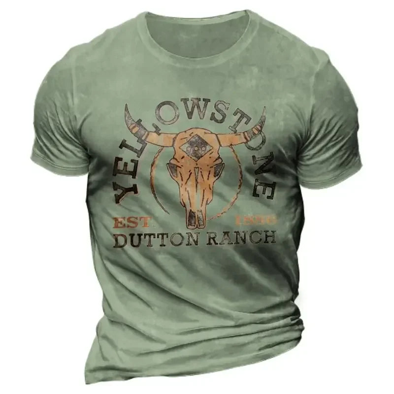 Yellowstone Ranch TV Series Vintage T-Shirts For Men.