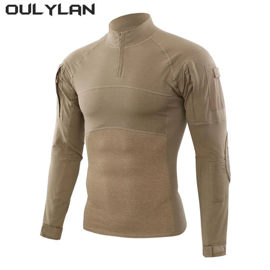 Male Breathable Outdoor Long Sleeve Hiking T-Shirt.