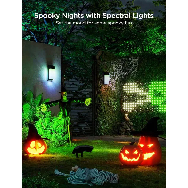 Waterproof Halloween 1500LM Smart Outdoor Light With 45 Scene Modes.