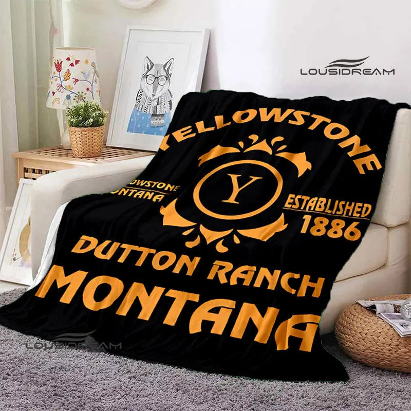 Yellowstone TV Series Logo Blanket Throw For Home, Travel, Camping, ETC.