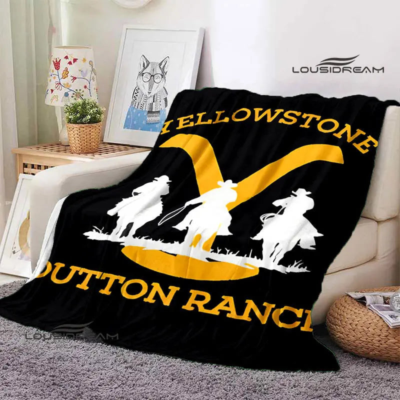 Yellowstone TV Series Logo Blanket Throw For Home, Travel, Camping, ETC.