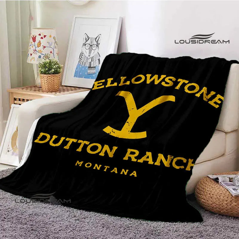 Yellowstone TV Series Logo Blanket Throw For Home, Travel, Camping, ETC.