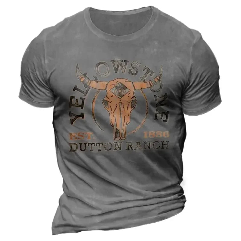 Yellowstone Ranch TV Series Vintage T-Shirts For Men.