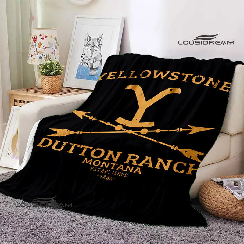 Yellowstone TV Series Logo Blanket Throw For Home, Travel, Camping, ETC.