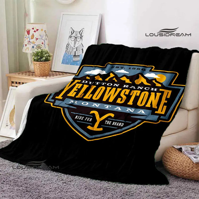 Yellowstone TV Series Logo Blanket Throw For Home, Travel, Camping, ETC.