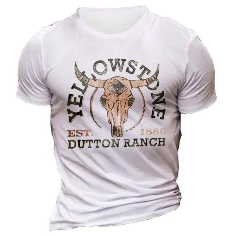 Yellowstone Ranch TV Series Vintage T-Shirts For Men.