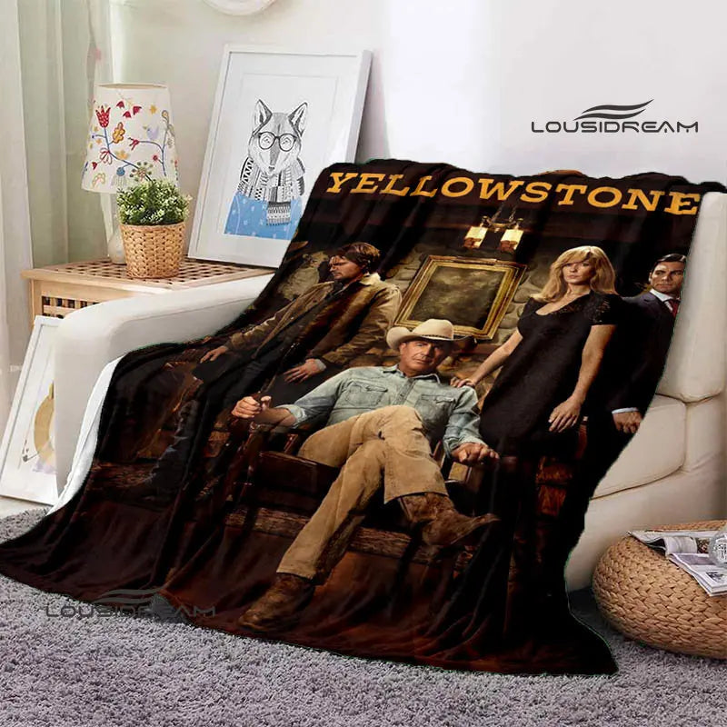 Yellowstone TV Series Logo Blanket Throw For Home, Travel, Camping, ETC.