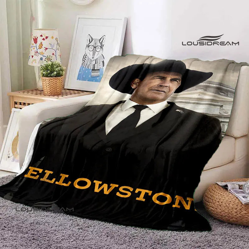 Yellowstone TV Series Logo Blanket Throw For Home, Travel, Camping, ETC.