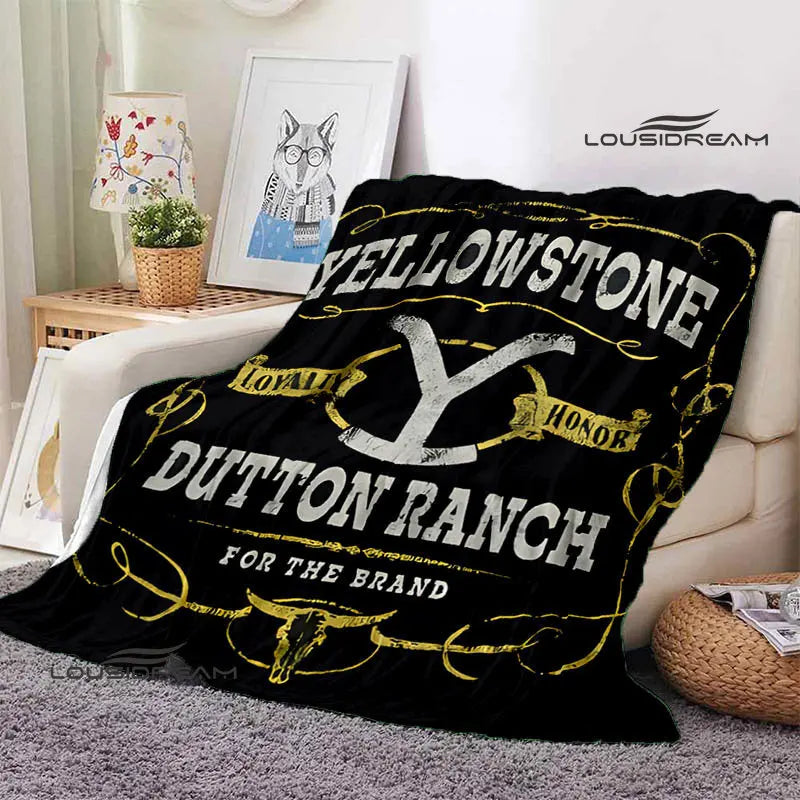 Yellowstone TV Series Logo Blanket Throw For Home, Travel, Camping, ETC.