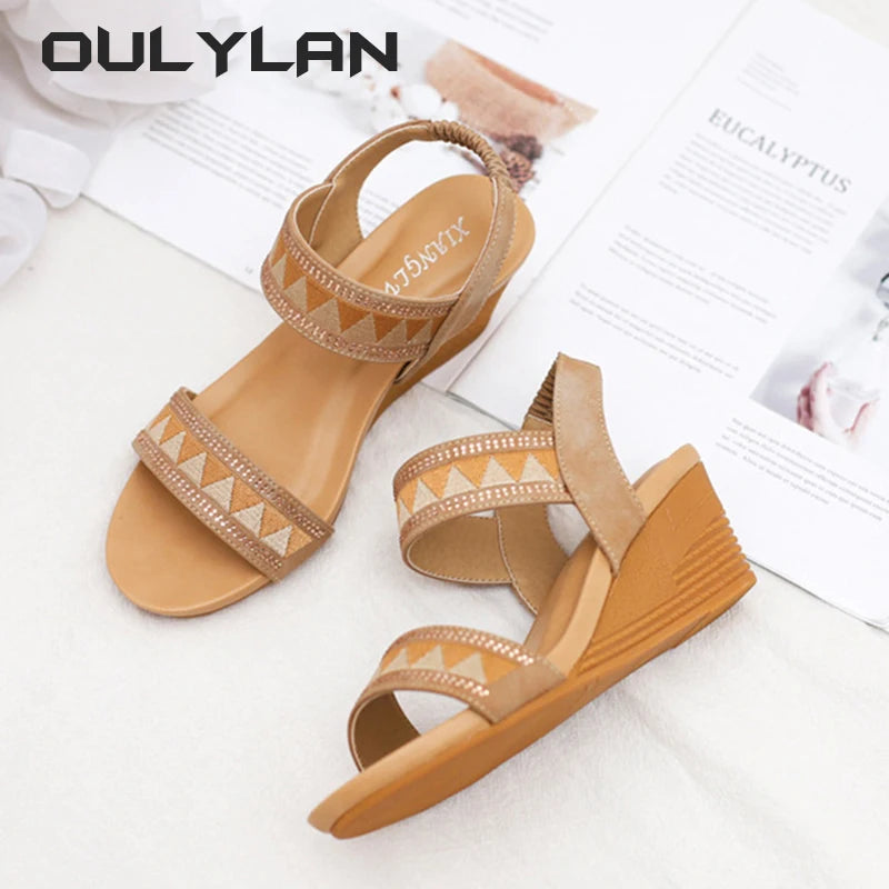 Vintage Wedge Summer Sandals For Women.