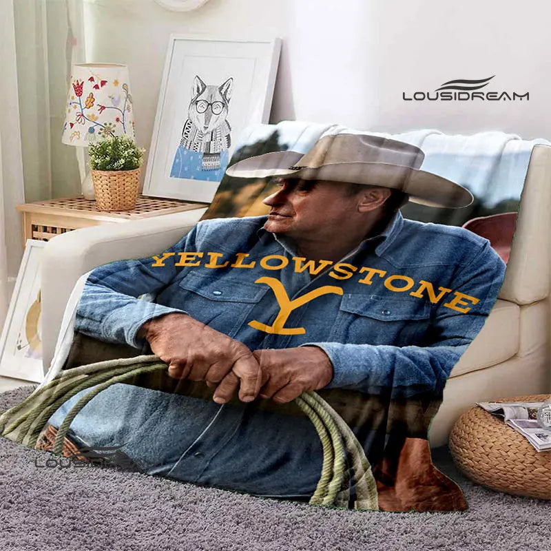 Yellowstone TV Series Logo Blanket Throw For Home, Travel, Camping, ETC.