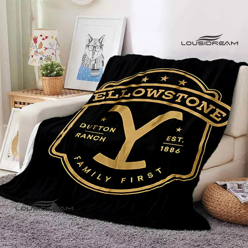 Yellowstone TV Series Logo Blanket Throw For Home, Travel, Camping, ETC.