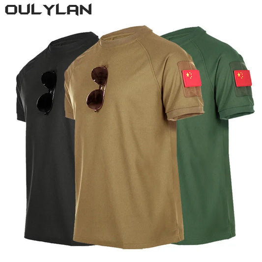 Men's Breathable Hiking Camping Trekking Fishing Climbing Quick Dry T-Shirt Summer Fast Dry Pullerover Tees O-Neck