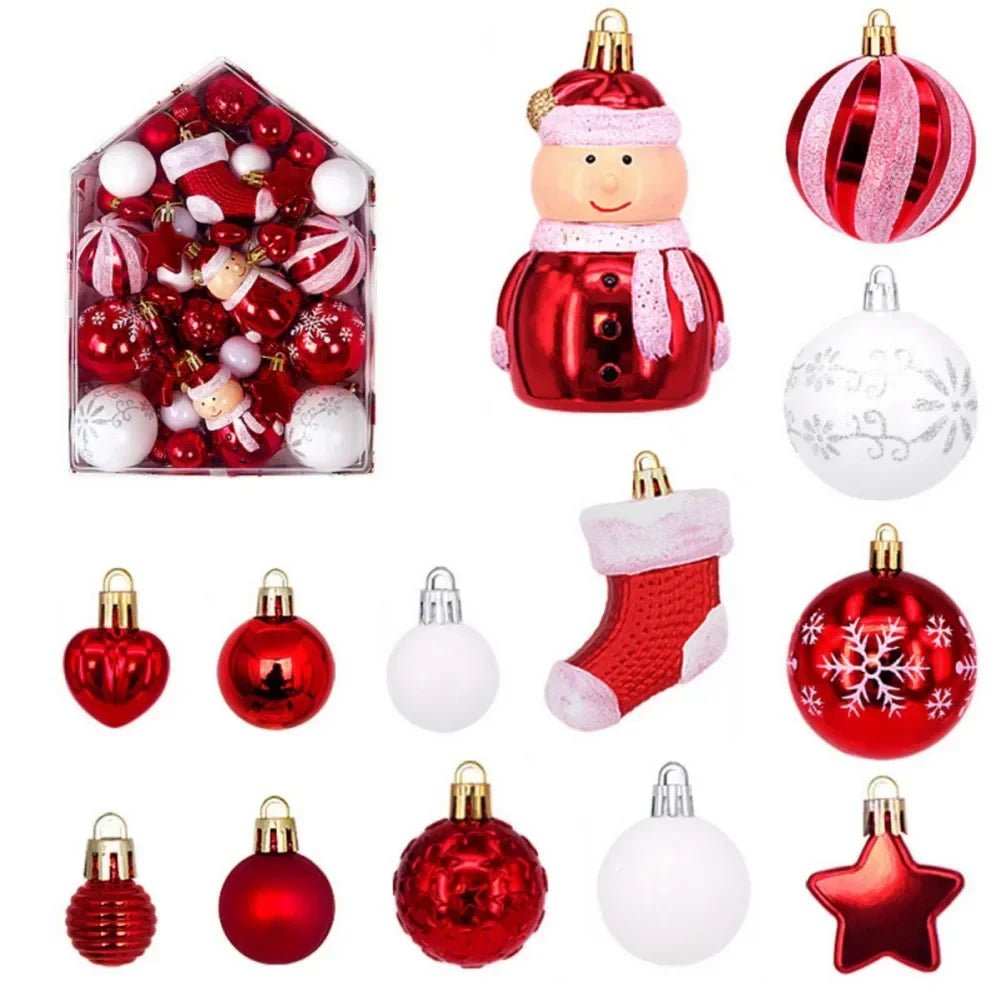 72 Piece Christmas Tree Hanging Pendant Ornaments.