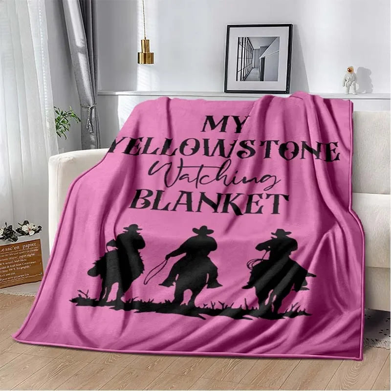 Yellowstone TV Series Warm Flannel Throw Blanket For Living Room, Bedroom, Sofa, Office Gifts, Etc.