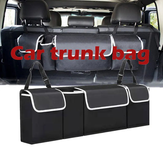 Multipurpose Automobile Interior Over Back Seat Trunk Organizer Storage Bag.