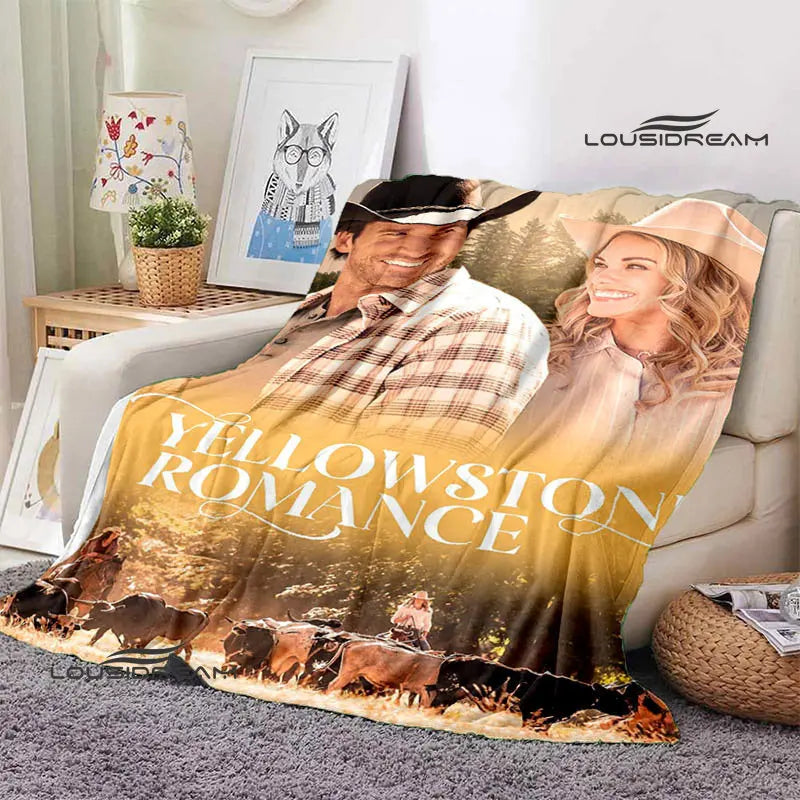 Yellowstone TV Series Logo Blanket Throw For Home, Travel, Camping, ETC.