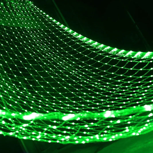 US Plug 1.5x1.5M LED String Christmas Garland Net Decoration Curtain Lights.