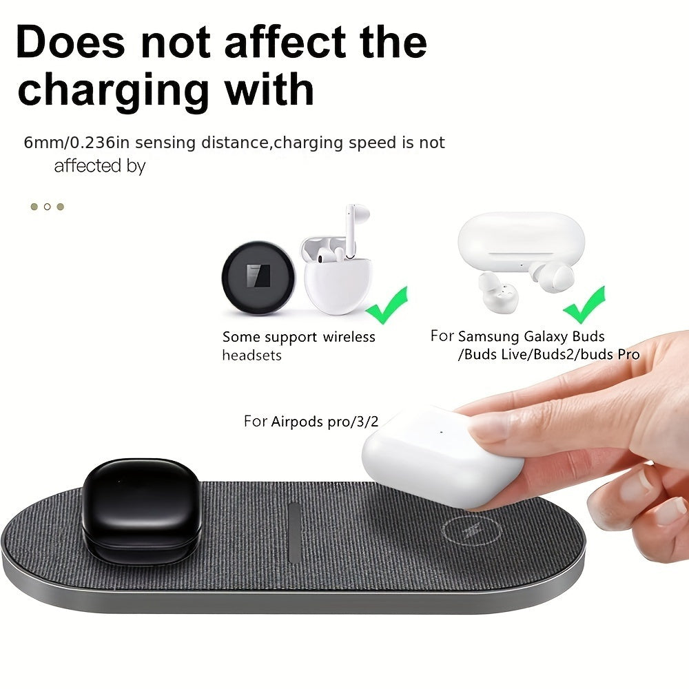 Fast Charging 2-in-1 Dual Wireless Charger Pad/Mat.